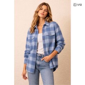 Faherty Legend SweaterShirt Women’s Medium Blue